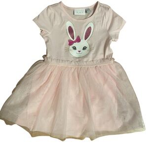 The Children's Place Light Pink Bunny Tulle Dress - Size 4T - NWT